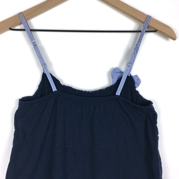 ABERCROMBIE & FITCH Cami Tank Top Eyelet Lace Stripe Boho Preppy Y2K Size Medium - Picture 6 of 12
